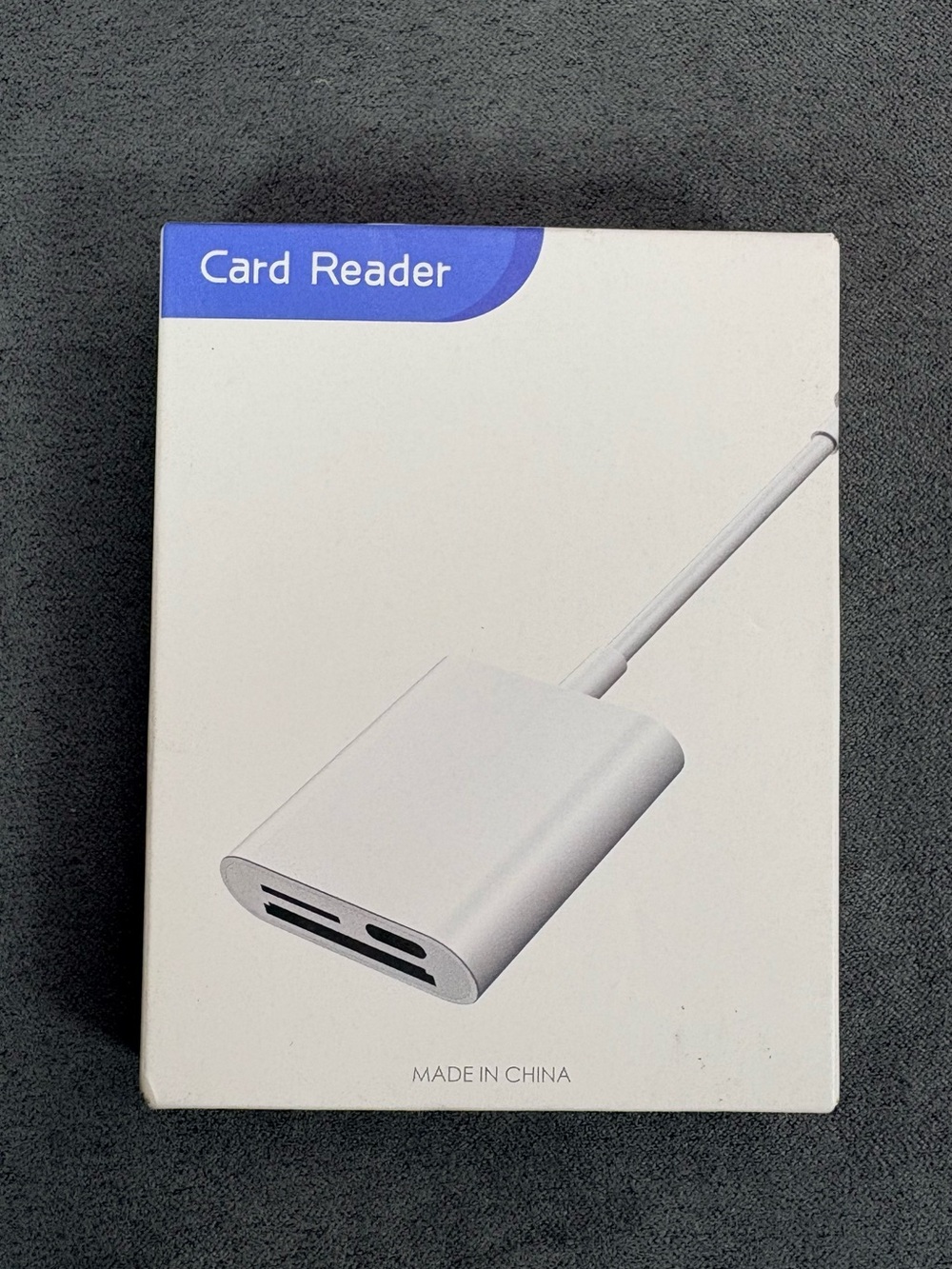 White Universal Card Reader with USB Cable - Multi-Slot SD & microSD Adapter